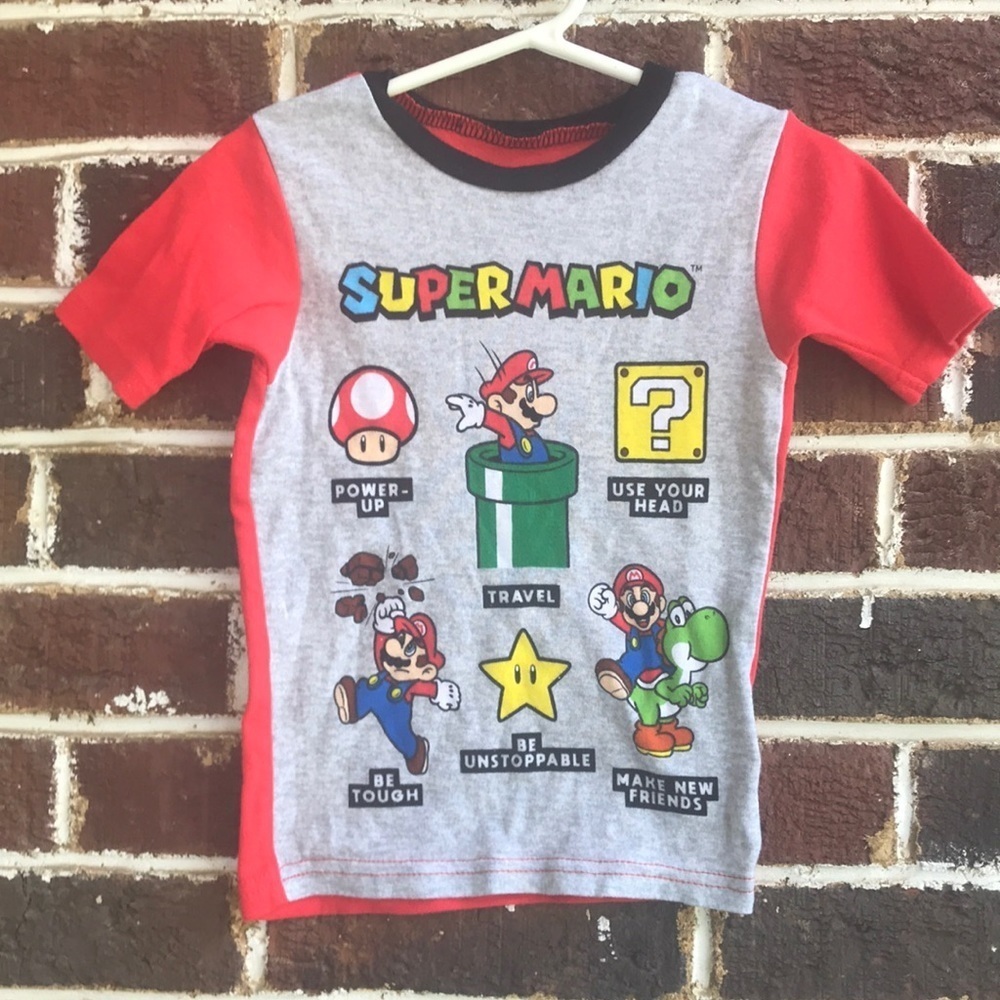 Nintendo Super Mario Bros boys shirt, Sz 6